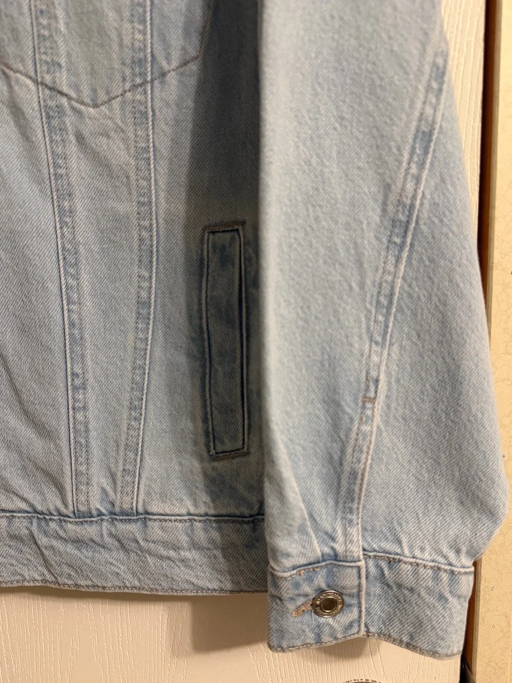 NO BOUNDARIES Super Light Wash Oversized Cotton Denim Jacket NWT